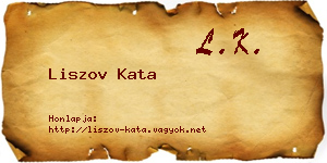Liszov Kata névjegykártya